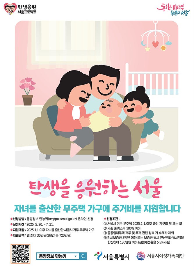 자녀출산 무주택가구 주거비 지원 사업